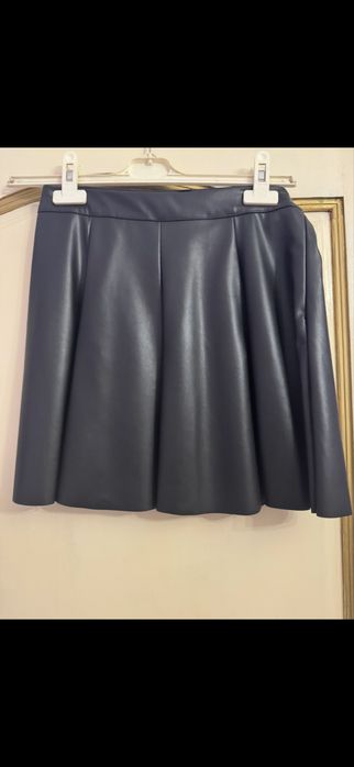 Юбка велюр кожа