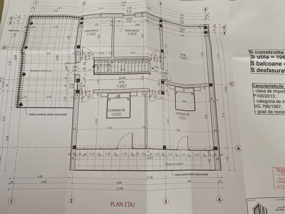 Proiect casa P+1E complet DTAC, PT+DE
