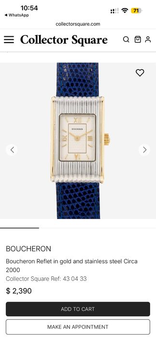 Bucheron Reflet de dama aur si otel 18K