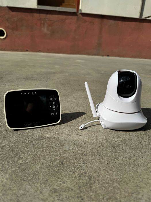 Monitor video Smartic, 3.5", Monitorizare 360⁰, Senzor Temperatură, Control Volum - stare perfectă de funcționare