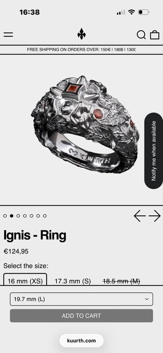 Сребърен пръстен Kuurth Ignis