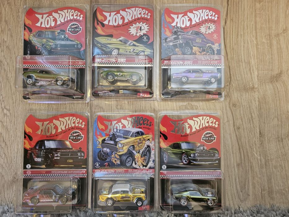 Hot Wheels Red Line Club Cars колекционерски колички 1:64 premium RLC