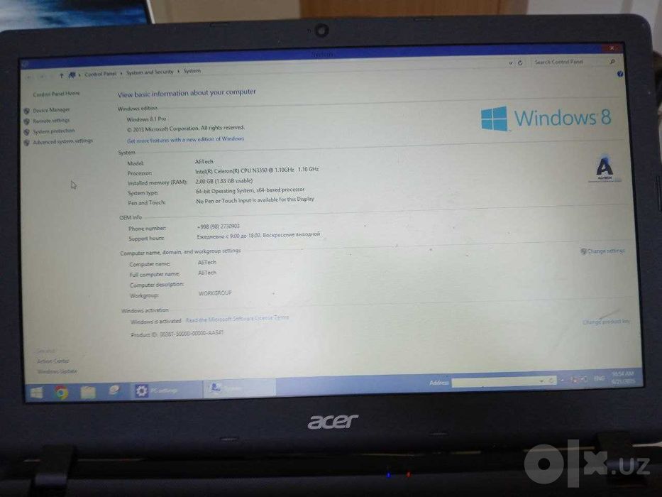Acer Aspire ES 15 Ofis notebook $100