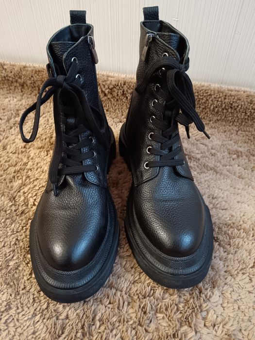 Сапоги кожанные демисезон