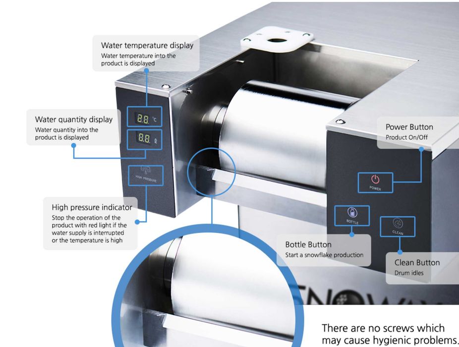 Masina de inghetata coreeana bing-su (fulgi)