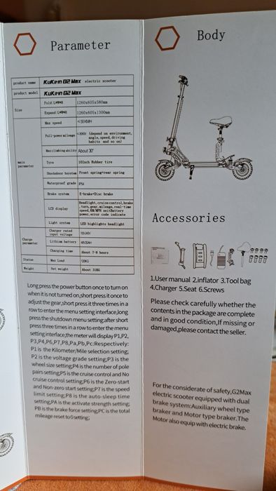 TROTINETĂ electrică Kukirin G2 max