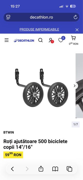 Roti ajutatoare pentru biciclete de copii
