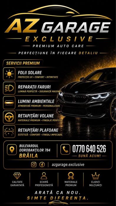 Folie Auto Nanoceramica Garantie 15 ani