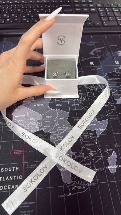 Серьги детские Sokolov. Серёжки