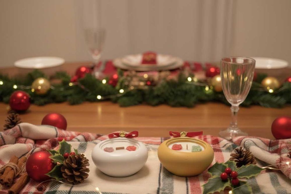 Lumanari parfumate  de Craciun din ceara soia