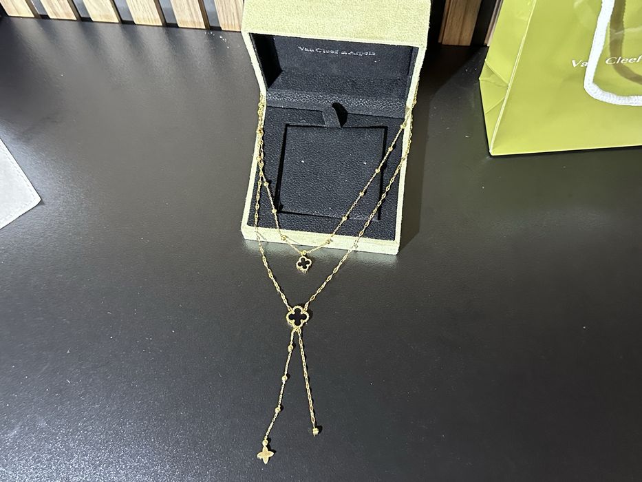 Ново Двулицево Дамско Колие Van Cleef & Arpels Alhambra с пълна опаковка