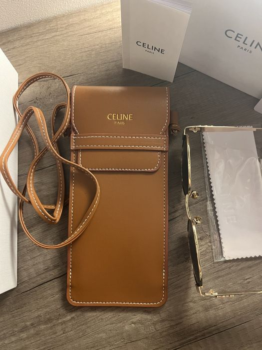 Слънчеви очила и чантичка на Celine