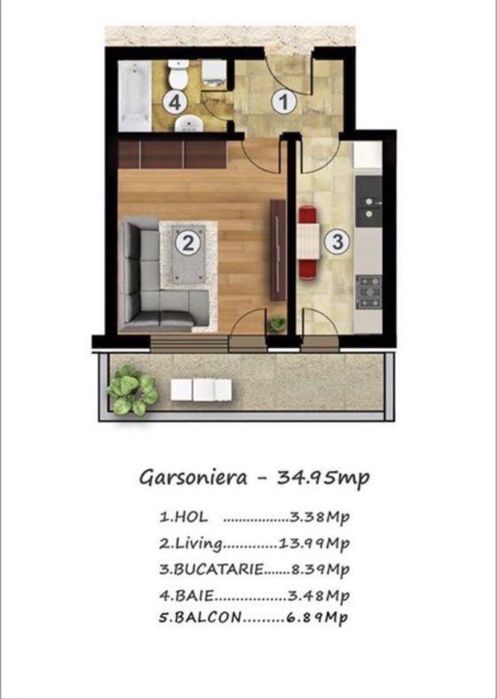 Vand Garsoniera Decomandata Noul Confort Urban