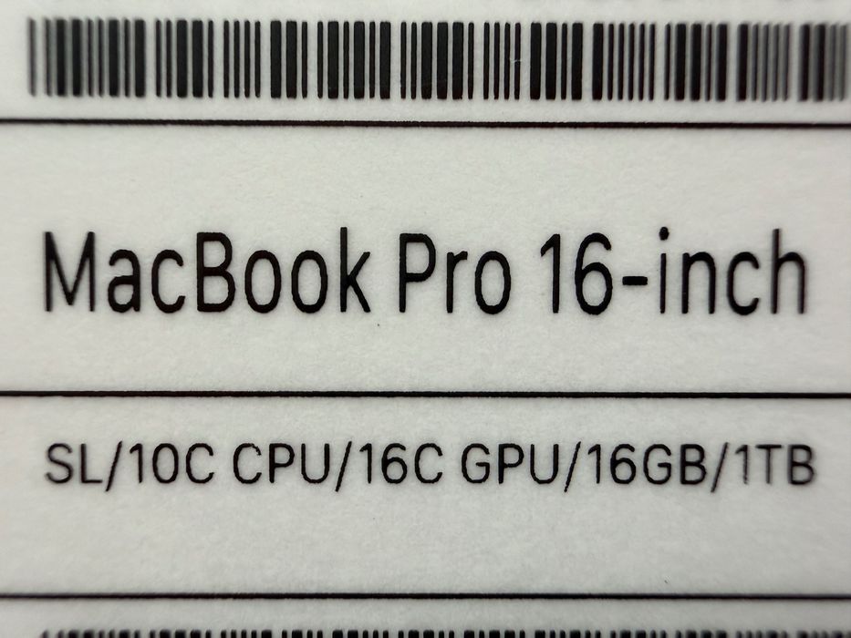 Macbook Pro 16 M1 Pro 16GB 1TB tastatură RO