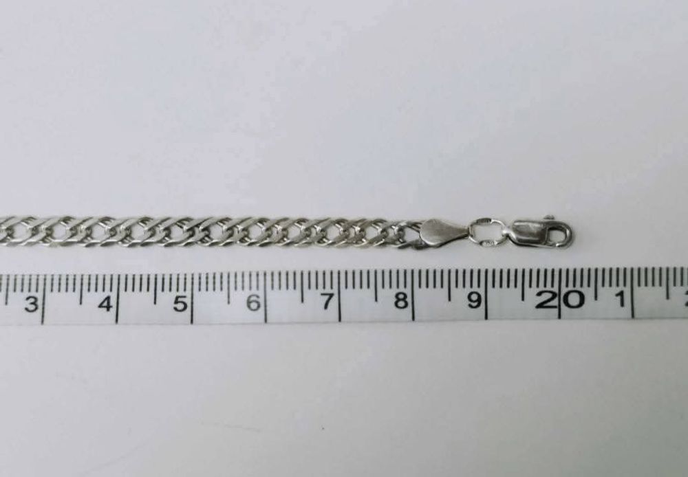 Veche bratara din argint de 925 cu zale impletite
