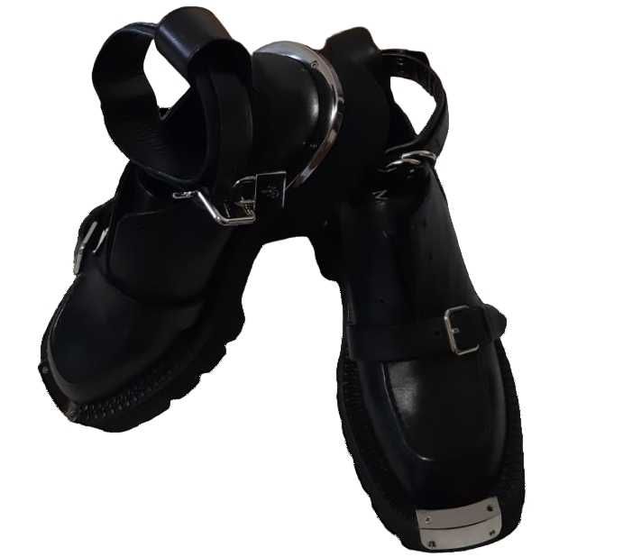 Pantofi negri  piele design excepțional mărimea 39