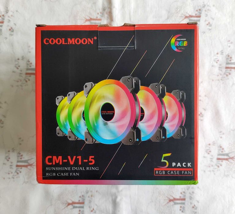 Set ventilatoare PC LED RGB 5 bucati de 120mm cu Telecomanda 2xseturi!