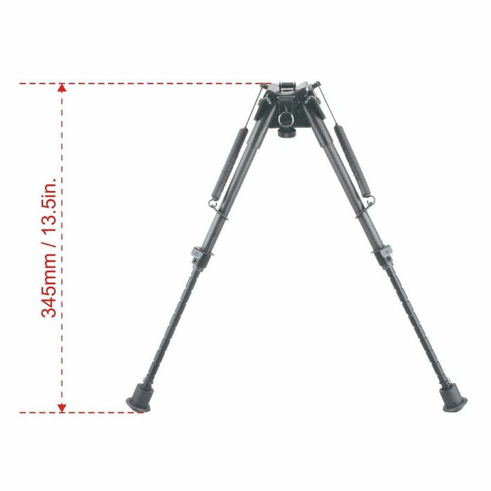 Bipod cu arc pivotant 9-13,5" din fibra de carbon