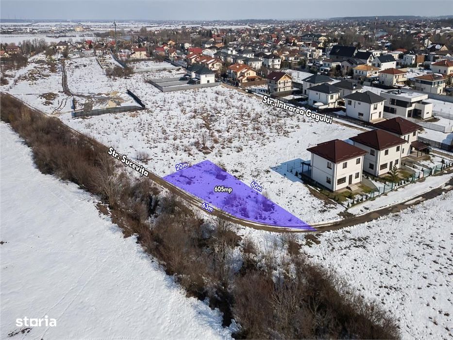 Corbeanca - Paradisul Verde,Teren  605 Mp,Deschidere 63 M,Utilitati