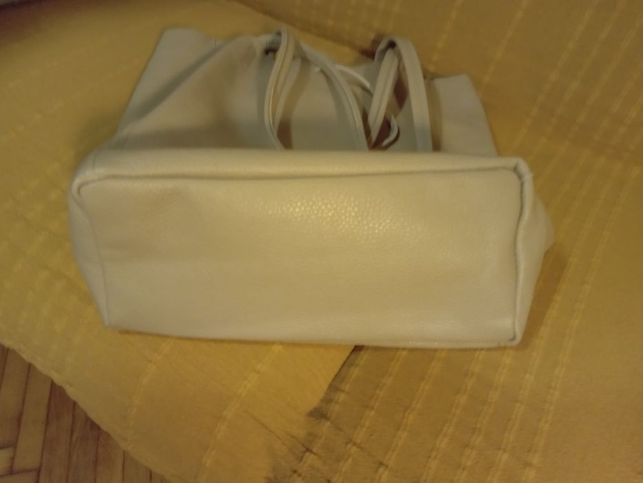 Geanta de dama, Piele naturala, Corda Beige, Bej
