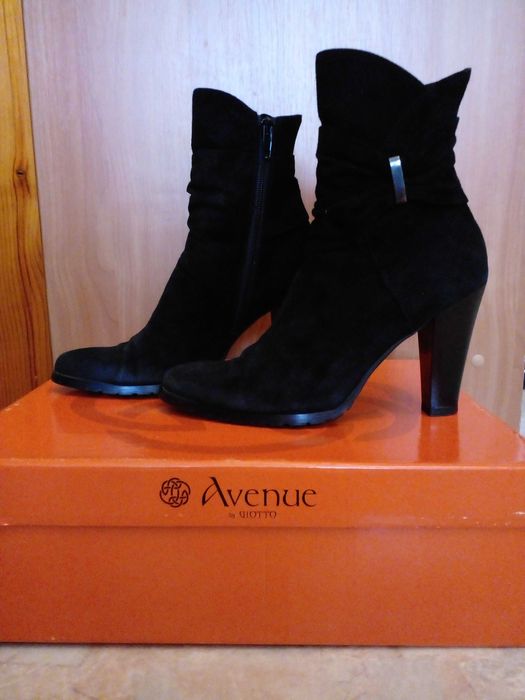 Полусапожки зимние замша