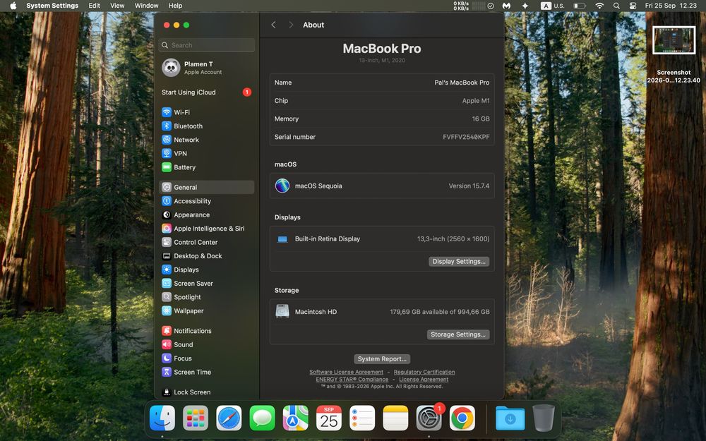 Apple Macbook Pro 13 M1 Touch Bar 1TB 16GB