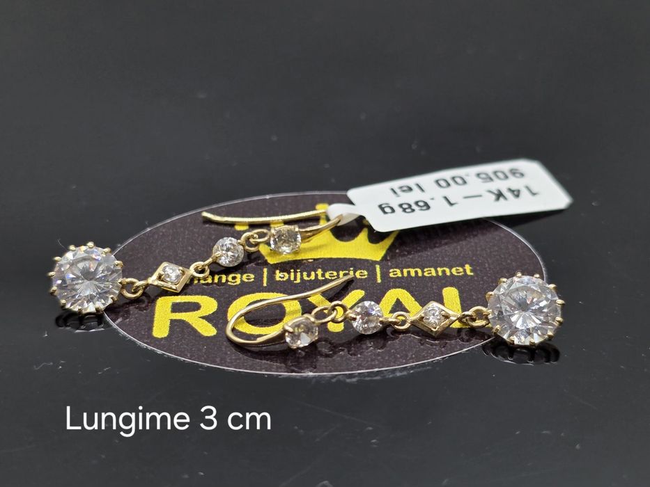 Bijuteria Royal: Cercei aur 14k/1.68 gr