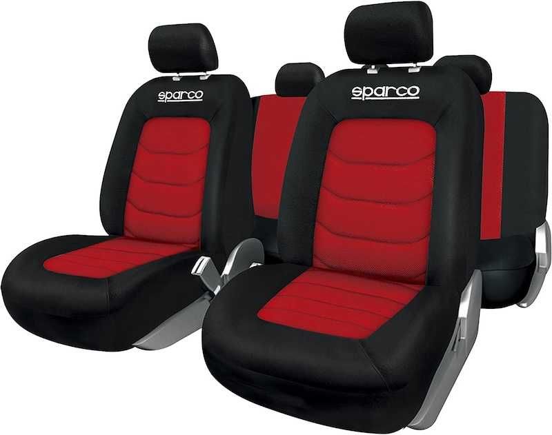 Универсална тапицерия Sparco от 9 части - Черно/Червено
