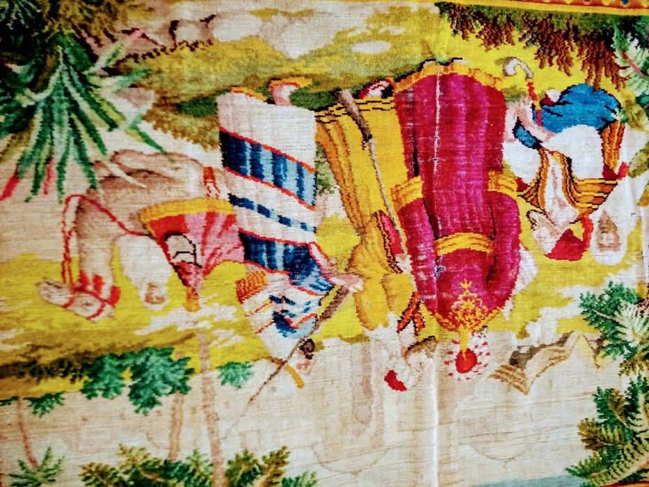 Килим,тъкан от вълна!Арабски мотиви,произведен в Анадола 1915-1920г.,