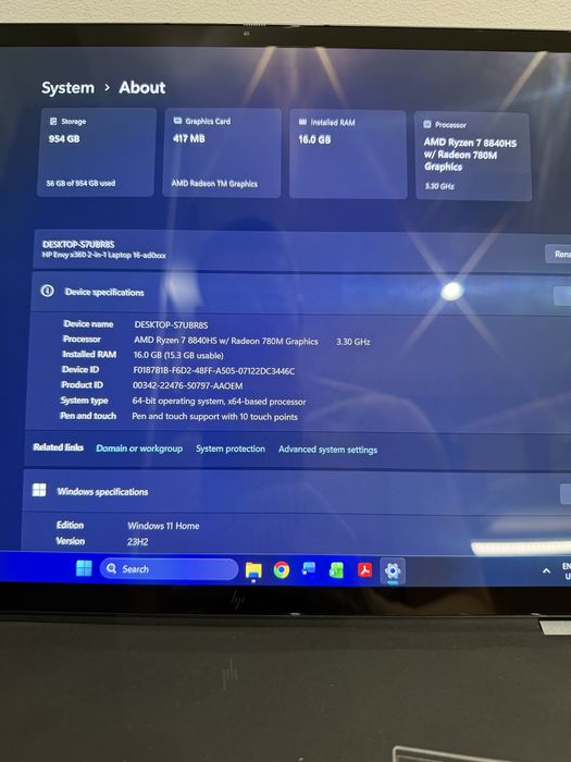 Laptop HP Envy 16-AD0004NW AMD Ryzen™ 7 8840HS 16MB 1TB SSD