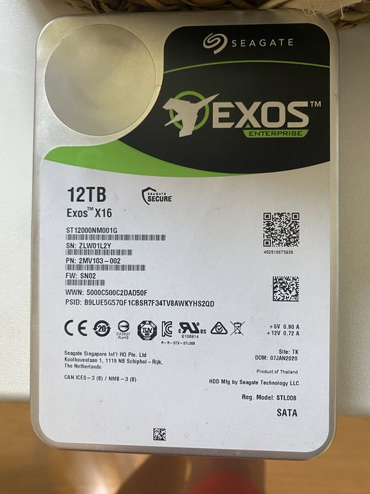 Жеский диск, HDD, 12TB, seagate