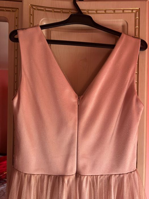 Rochie roz bombon cu sclipici, M