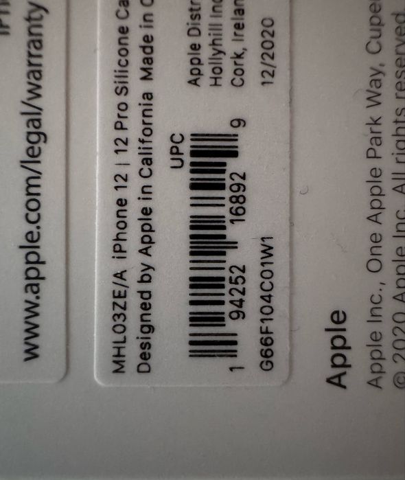 Оригинален силиконов кейс за iPhone 12/12pro