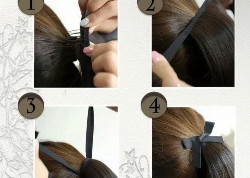 Права, черна дълга коса- опашка, нова