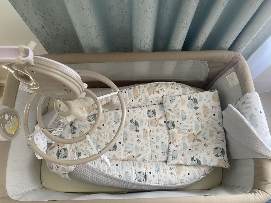 Pătuț pentru bebeluși Chicco - Next 2 Me, Essential, bej