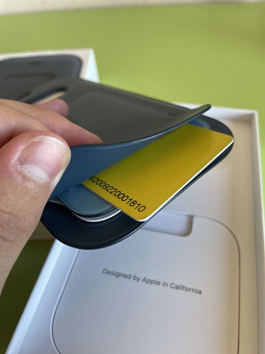 Leather sleeve pt iphone 12\12 pro albastra