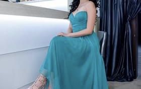 Rochie verde din voal