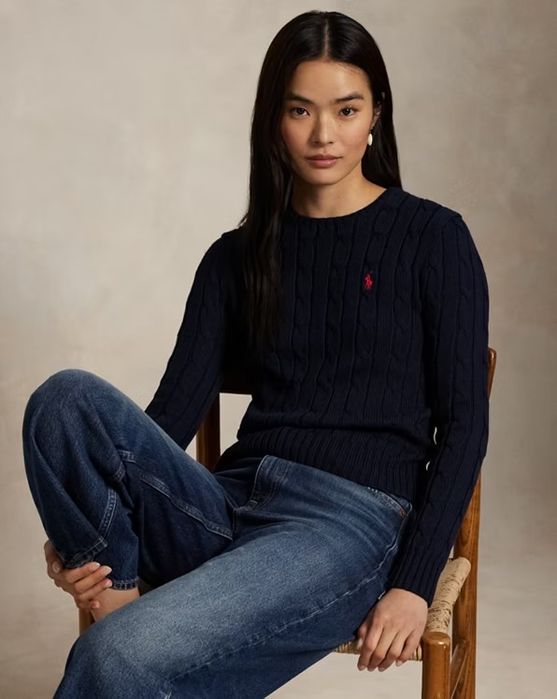 Polo Ralph Lauren Cable-Knit Cotton Crewneck Jumper