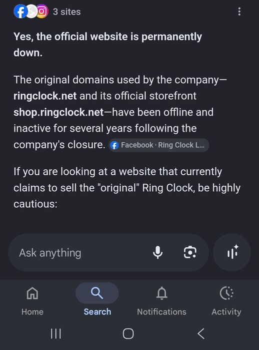 Ring Clock колекционерски оригинален часовник пръстен