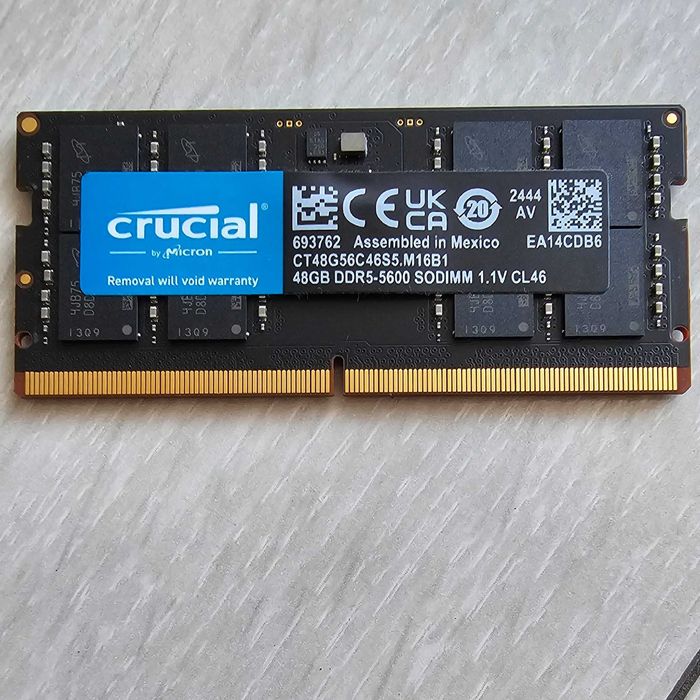 Memorie laptop Crucial 48GB SODIMM DDR5 5600MHz CL46 Single Kit