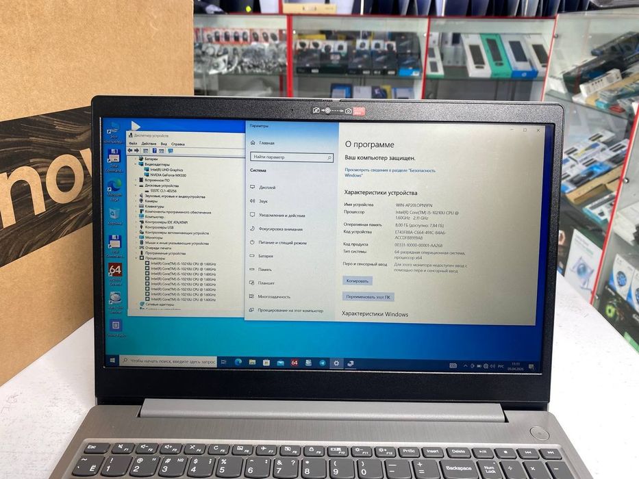 Lenovo core i5-10210U 8/256SSD videokarta 2ta karobka dakumentlari bor