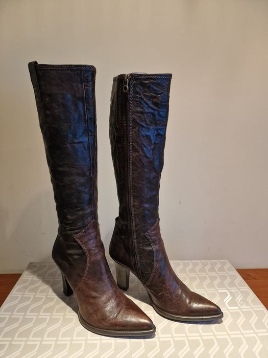 Дамски ботуши телешка кожа