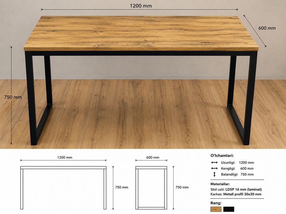 stol parta stelaj loft mebellar