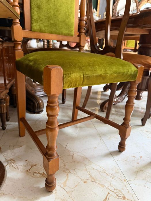 Scaune lemn si textil