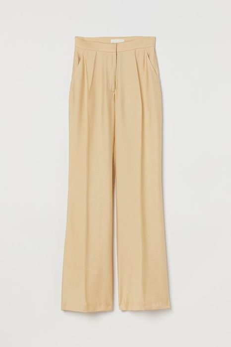 легкие струящиеся летние брюки h&m на завышенной талии ЛИКВИДАЦИЯ