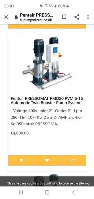 Pompa prof. de sporire presiune apa/irigatie/iaz Pentair PVM5-16F