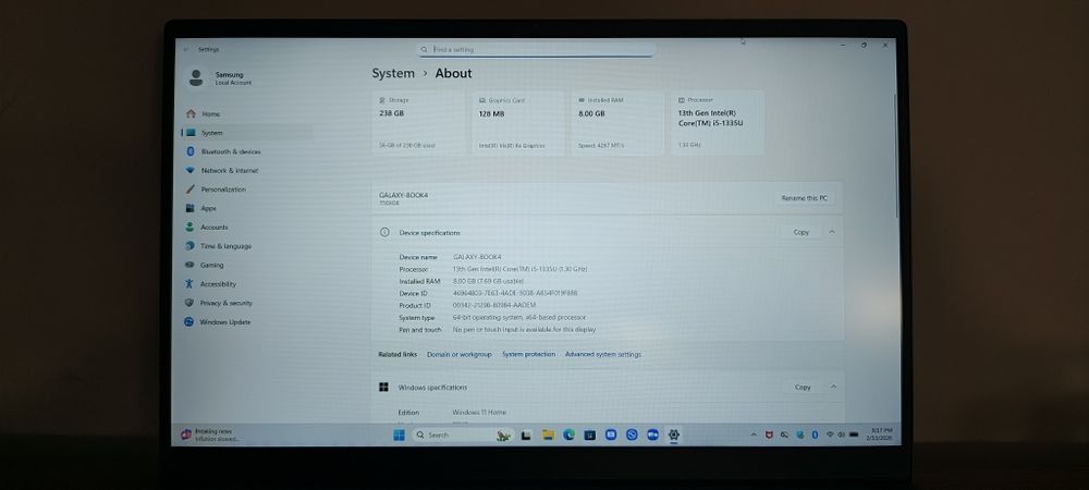 Laptop Samsung Galaxy Book4