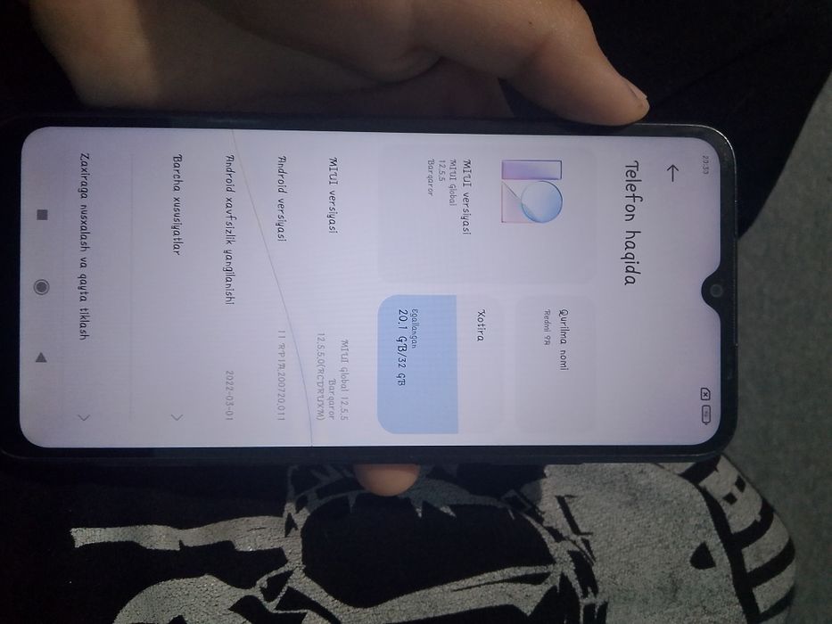 Sotiladi redmi 9 a telefoni