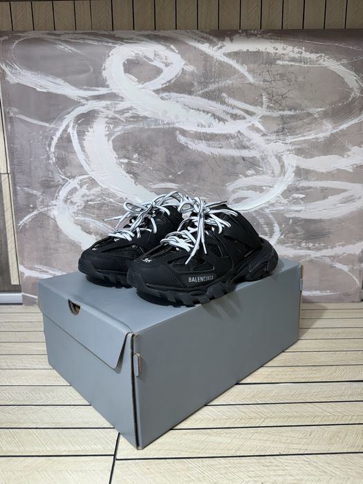 Balenciaga Track Slippers Black