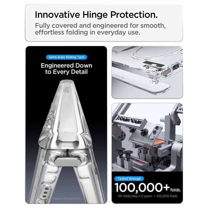 Прозрачен Магнитен Калъф с Защита на Пантата и MagSafe Spigen Ultra Hybrid Pro за iPhone Duo – Crystal Clear